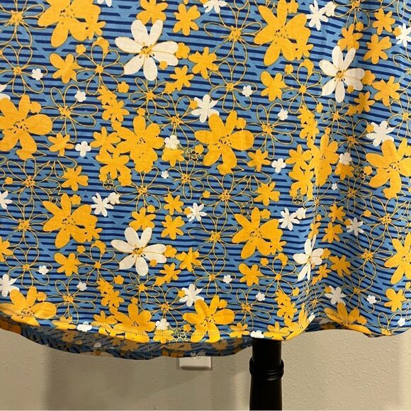 LuLaRoe Carly floral striped print Casual hi-low Midi dress size XS - Picture 4 of 11